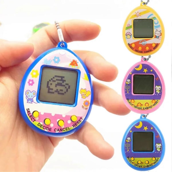 Mini elektroninen lemmikkipelikone, luova elektroninen lemmikin kasvatuskone, pelikonsoli pojille ja tytöille, hieno interaktiivinen Pink