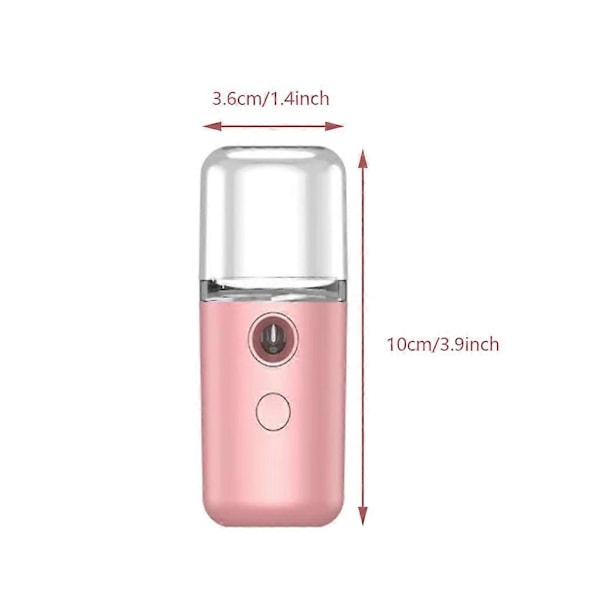 Ansigtsforstøvere Nano Spray Mist Ansigtsdamper Luftfugter Hydrerende Vand Bærbar White