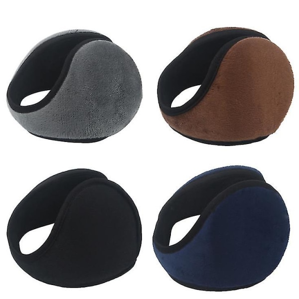 Unisex Fleece Earmuffs Foldable Earmuffs Winter Outdoor Ear Warmer Mens Earmuffs Womens Earmuffs4 Pieces