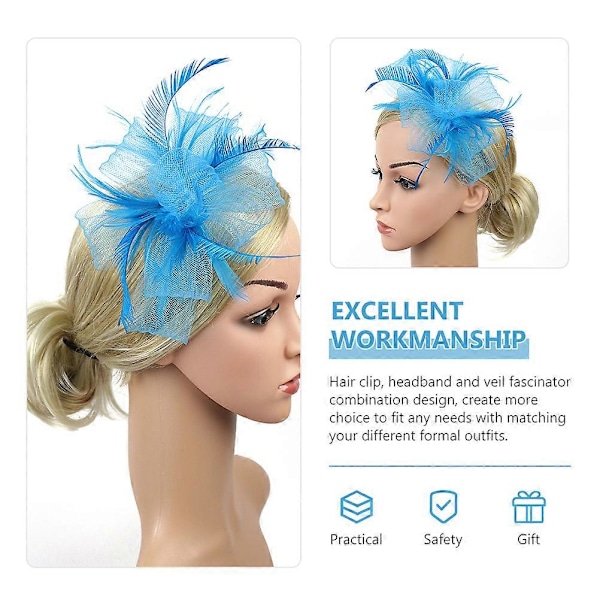 Hårklämma med Nät Fascinatorer Hårband Klassiska Fascinatorer för Derby Bröllop Cocktailparty