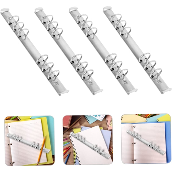 4 stk A5 Perme-stiftemasker Papirmapper Kontortilbehør Festesystem Kontordeler Kontorrekvisita Kontorblokk Mini-stiftemaskin Klemme Ring Løse