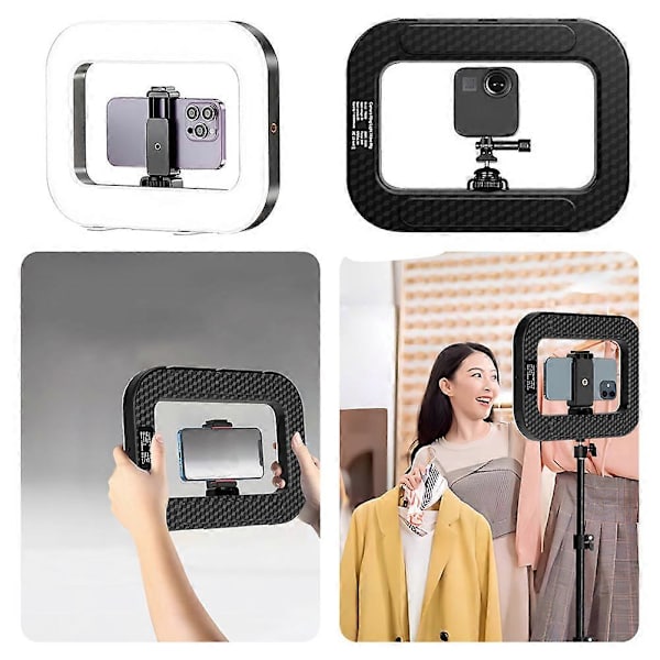 10\" Selfie Ring Light, Steglöst Dimmbar LED Ring Light, Mobiltelefon Fotografering LED Cirkellampa för Livestreaming