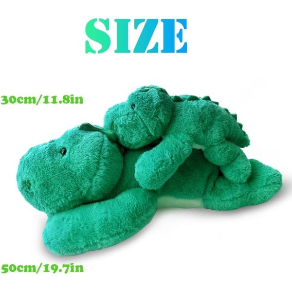 Dinosaur Plysjleketøypute, Søte Dinosaur Plysjdyrdukker for Gutter Jenter Fans (Grønn Dinosaur, 30cm/11.8 tommer)
