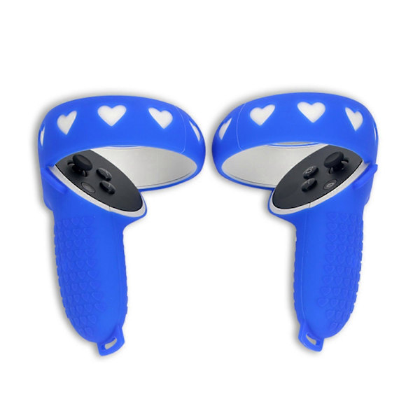 Silikonöverdragssats för Oculus Quest 2 Skyddande överdrag Används för Meta Quest 2 Blue