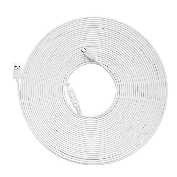 Lång USB till Micro USB-kabel för CCTV-kamera, tjockt material, snabbladdning med inbyggt spänningsförstärkarchip 15m