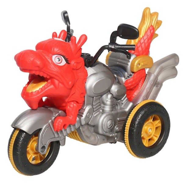 Dinosaur Motorcykel Pojkar Presenter Barn Leksak Fjärrkontroll Diy Kreativ Deformation Bil Leksaker Red B