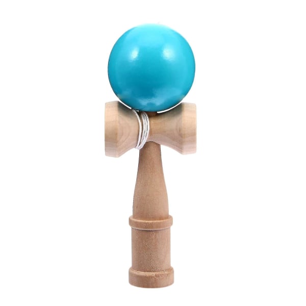 Kendama Leksak Trä Färdighet Svärd Kopp Boll Spel Pedagogisk Barn Rolig Leksak Blå 1st