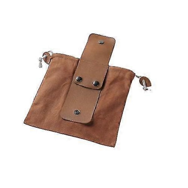 Foderpåse Läder Canvas Hopfällbar Väska Camping Foderpåse Brown