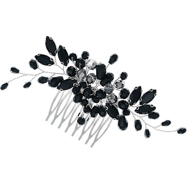 Hårkam med kristaller Bröllop Brud Strass Hårkam Elegant Brudhårprydnad