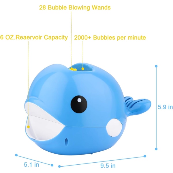 Elektrisk Bubble Whale Bubble Machine Baby