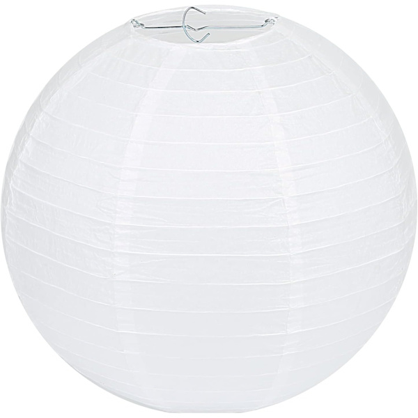 10 stk. Papirlangerner Hvide Runde Papirlangerner, Bryllup Have Bryllupsfest Dekoration 8 inch