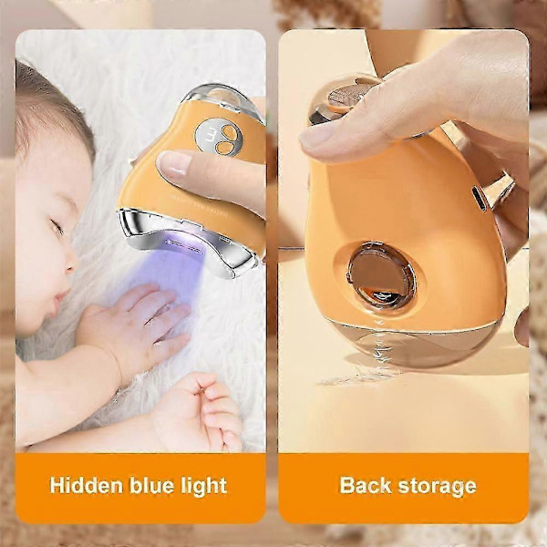 2-in-1 automaattinen sähkökäyttöinen kynsileikkuri ja -kiillotin 3 säädettävällä nopeudella aikuisille ja senioreille Wheat Color
