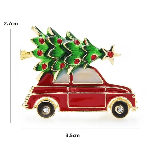 Emblemerede Bil Juletræ Brosche Pins Kvinder Mode Smykker Gave Trendy Broscher