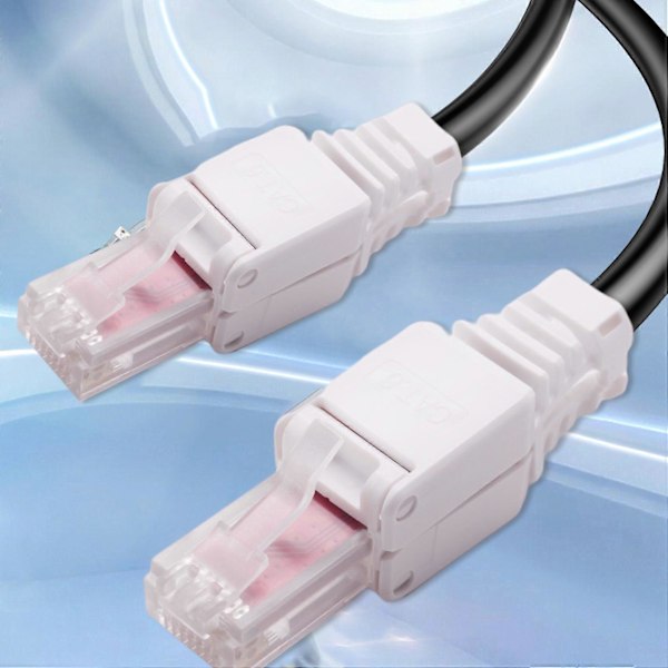 10 x Nettverkskoblinger Verktøyfri RJ45 CAT6 LAN UTP Kabelplugg