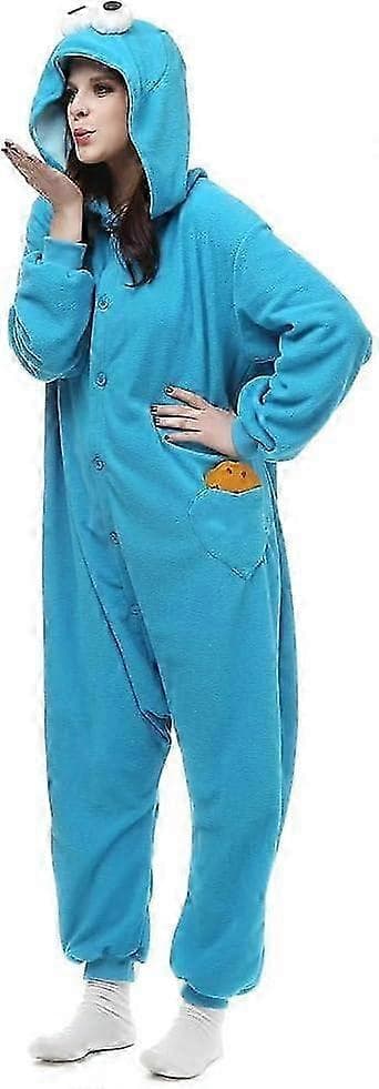 Aikuisten Seesamikatu Cookie Elmo -asu blue S