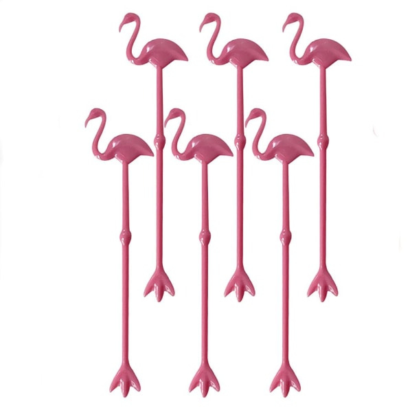 Förpackning med drickpinnar - Flamingo Rosa