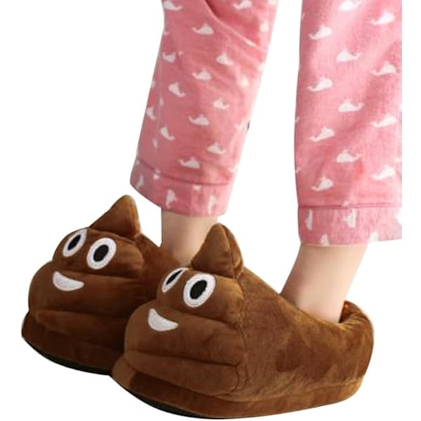 Söta Tecknade Tofflor Vinter Varma Mysiga Mjuka Plysch Inomhus Hemtofflor Unisex Vuxenskor UK(3-7)