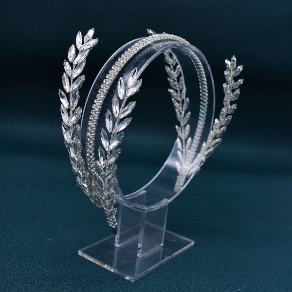 Rhinestone Brudkronor, Bröllopshuvudbonad, Bröllopshårtillbehör (Silver)