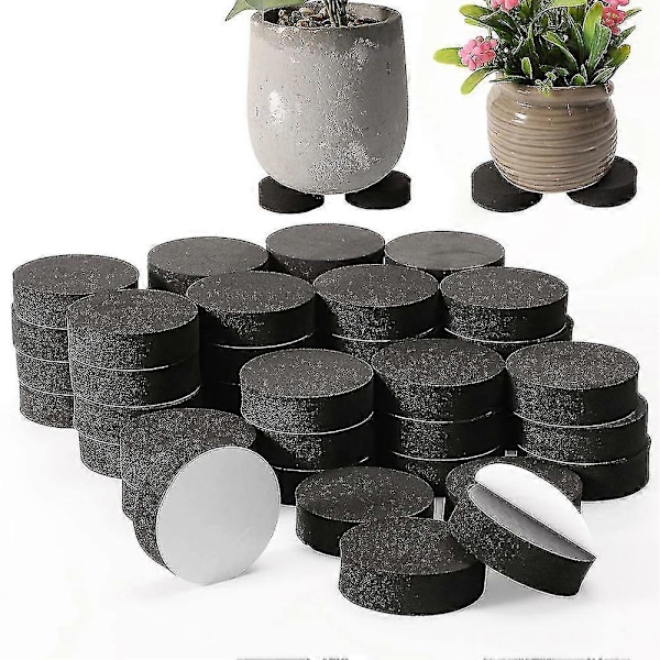 100 STK 50 STK Plantepotte Fødder Hævere Naturgummi Blomsterpotte Måtte Usynlige Pottefødder Til Tunge Udendørs Planter 50MM 100PCS