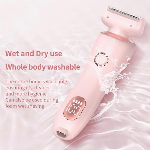 Silkglide Pro 2024 Elektrisk barbermaskine til kvinder - Bedste Silk Glide Epilator til smertefri hårfjerning, 2-i-1 våd og tør barbermaskine