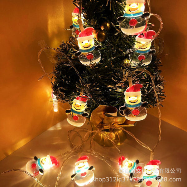 1 stk 1,5 m Lyslenke Juledekorasjon Julenisseform Gave Nattlys Lyslenke Uten Batterier For Stue Red Dot Snowman