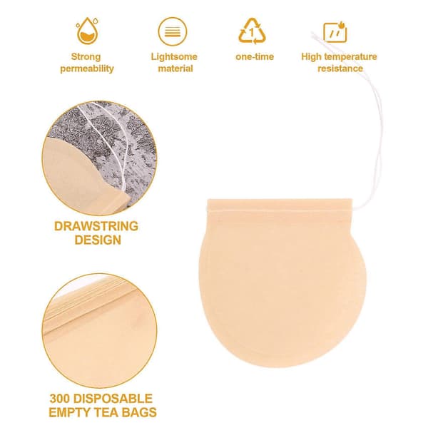 300 stk. engangs tomme teposer teinfuser snor teposer