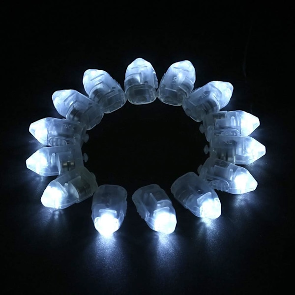 50 stk LED Mini Lys Vanntette LED Ballonglys for Papirlykter, Blomsterbryllup Halloween Jul Festdekorasjon og Festivaldekorasjoner White