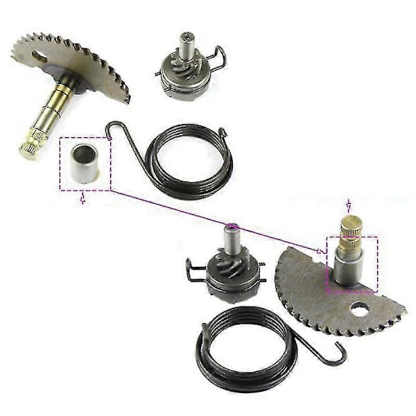 For 50cc Gy6 139qmb Scooter Atv Kick Start Kit Komplett Giraksel Fjær Pinjong