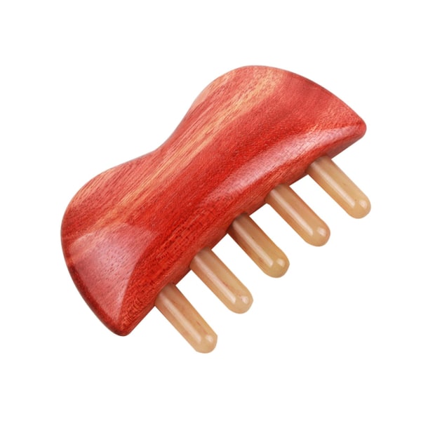 Wood Wide Toothed Hair Comb Massage Non static Natural Sheep Horn Comb Body Massage for Women and Men