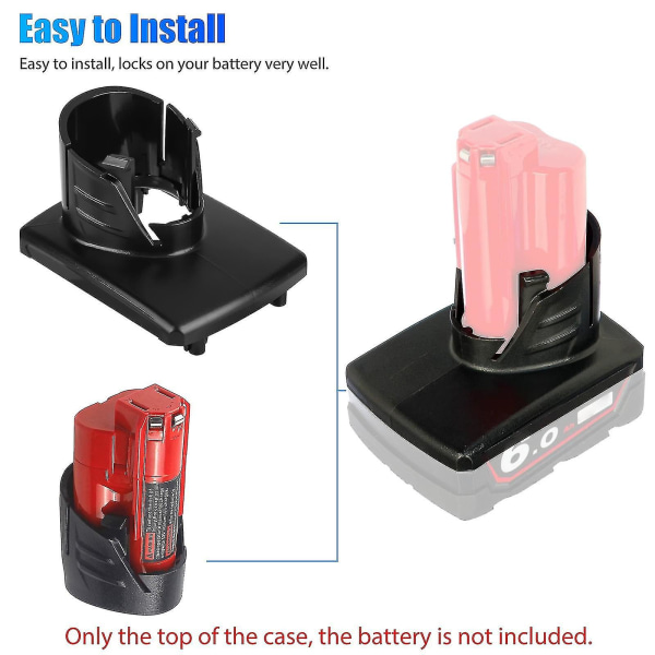 5 stk Batteri Topp Plastdeksel Erstatning Passer For Milwaukee M12; Plast Skall Reparasjonssett Del; Kompatibel Med Milwaukee M12 Xc Kordløse Verktøy Xc 48