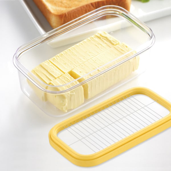 Smörskål i plast, Butter Keeper med fräs för enkel skärning