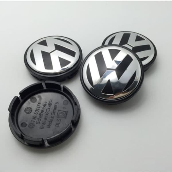 4 stk. VW Logo 56mm Navkapsel Fælgemblem Fælgmærke