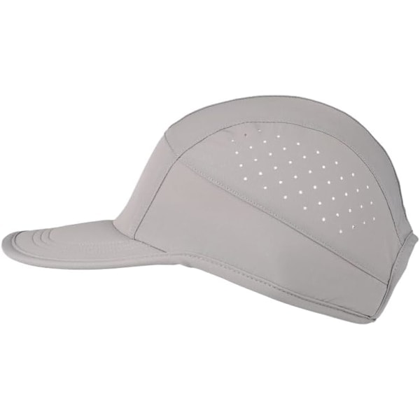Unisex Pehmeälippainen Suorituskykyinen Juoksulippis Nopeasti Kuivuva Viileä Urheilulippis Kevyt Joustava Nylon Baseball-lippis UPF50+ dark gray