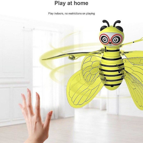 Pieni Mehiläinen Lentävä Ajoneuvo Lentokone Gesture Control Vehicle Lentävä Helikopteri Valot Lasten Lelut Syntymäpäivälahja Joulu Robottilelut