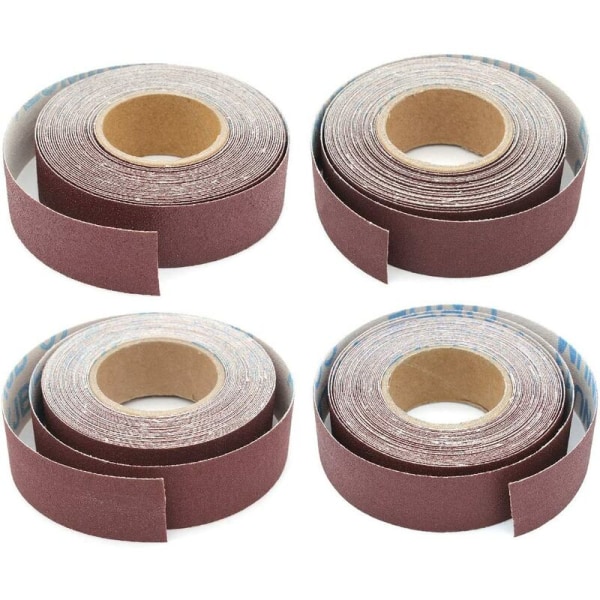 4PCS Sandpaper Rolls, 150 Grit, 240 Grit, 320 Grit, 400 Grit Abrasive Belts - For Sanding Wood, Wood Turners