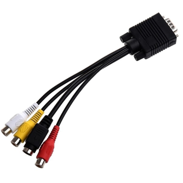 VGA-adapter för TV S-video RCA-utgångskabel för PC-video