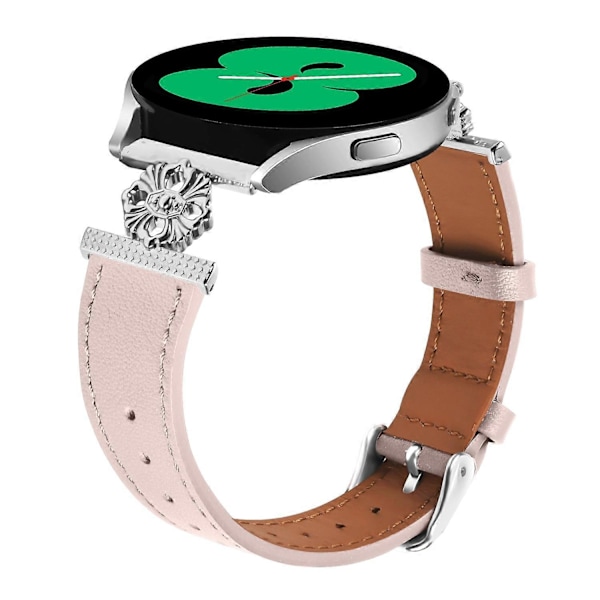 Urrem til Garmin vivoactive 5/Garminactive 5 - Ægte Ko-Læder med Blomstrende Dekoration - Justerbar Rem Multicolor Style C
