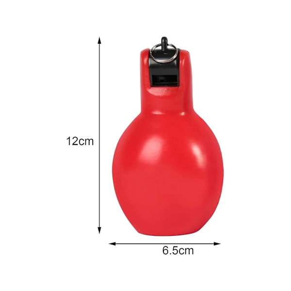 2 Stycken Handpress Visselpipor Högljudda Sportvisselpipor för Vandring Inomhus Utomhus gul och röd orange and red 12cmx6.5cm
