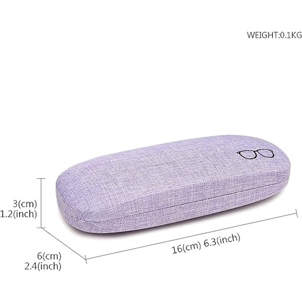 Brilleretui Hård Skal og Mode Brilletasker med Rengøringsklud Brilletasker til Kvinder og Mænd Purple