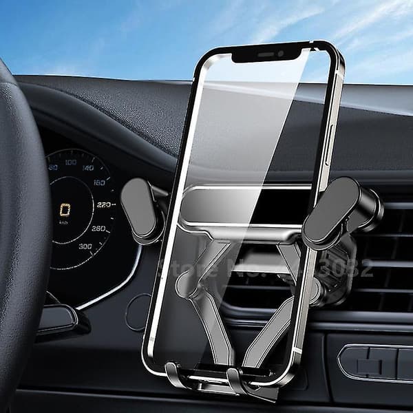 Speciel til Skoda Kodiaq Biltelefonholder Gravity Mobil Stativ GPS Support Luftventil Montering Tilbehør Black