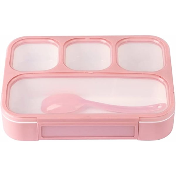 Bento Box, Lunch Box, Leak Proof, 4 Compartments Including Spoon