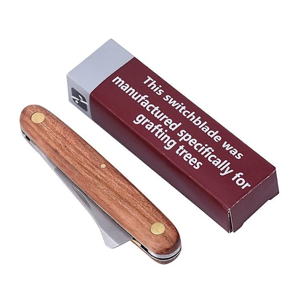 Ympkniv Beskärning Fickvikbar Träd Frukt Skärande Knoppning Trädgårdsverktyg Wood