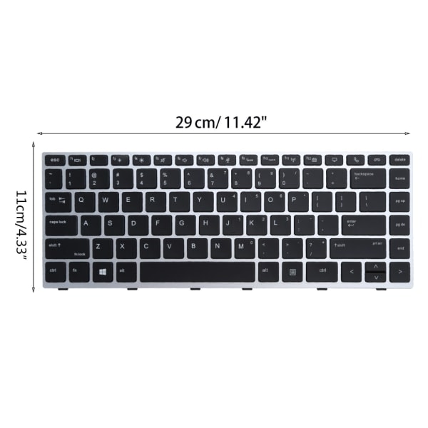 US Tastatur Engelsk Version Baggrundsbelyst Tastatur til HP EliteBook 840 G5 846 G5 745 G5 Laptops Små Tastaturer