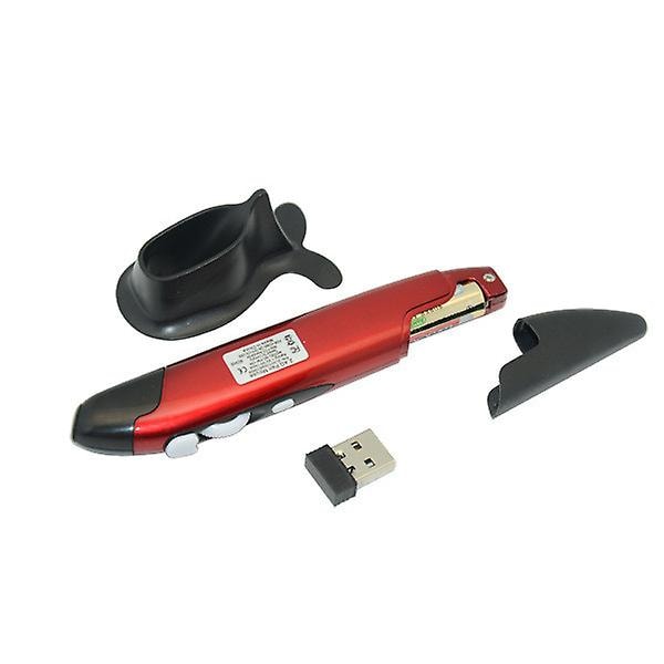 Trådløs Optisk Penn Mus 2.4ghz Usb Bluetooth Luftmus Optisk Presentasjonspenn For Bærbar Pc Red