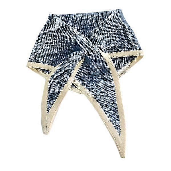 Triangelscarfar för kvinnor, halsduk för kvinnor, korsscarf Blue