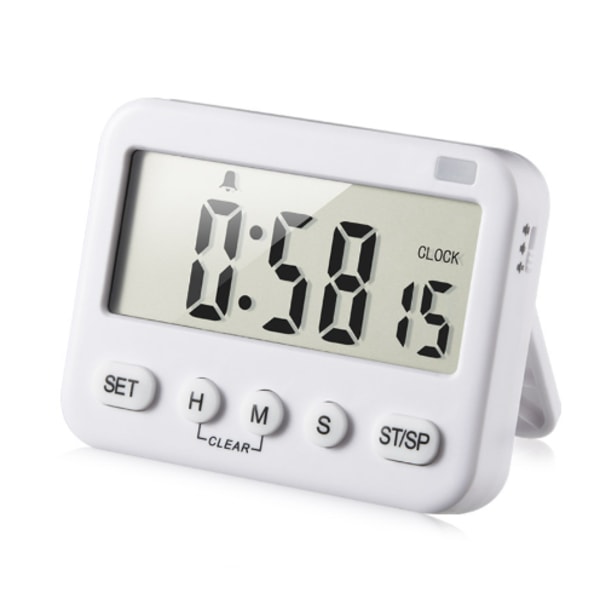 Digital Timerur, Multifunktionel Digital Ur Nedtællingstimer Begivenhedstimer med Alarm, Magnetisk Bagside Storcifret Display Vibration/Lydalarm 1 pack