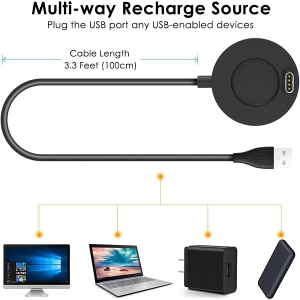 Lader kompatibel med Garmin Vivoactive 3 4 4S/ Fenix 5