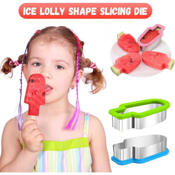 2 stk Vandmelon Skærer, Rustfrit Stål Vandmelon Popsicle Skærer, Vandmelon Skærer Værktøj, Melon Skærer, Hurtig Frugt Skærer