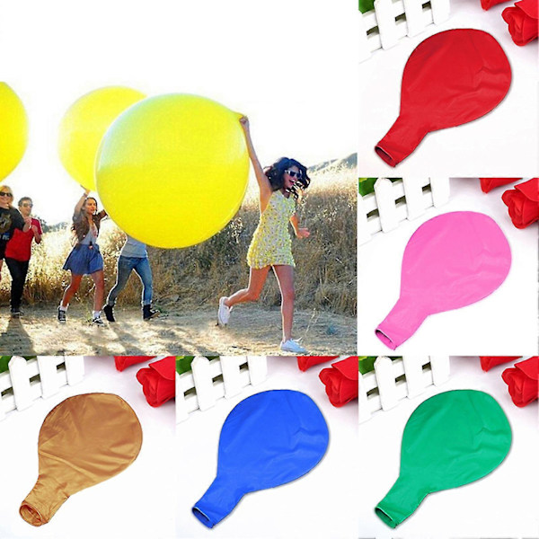 Ballong 91 cm Festivaldekorationer Latex Bröllopsfest Dekorativ Ballong Barnpresent Silver
