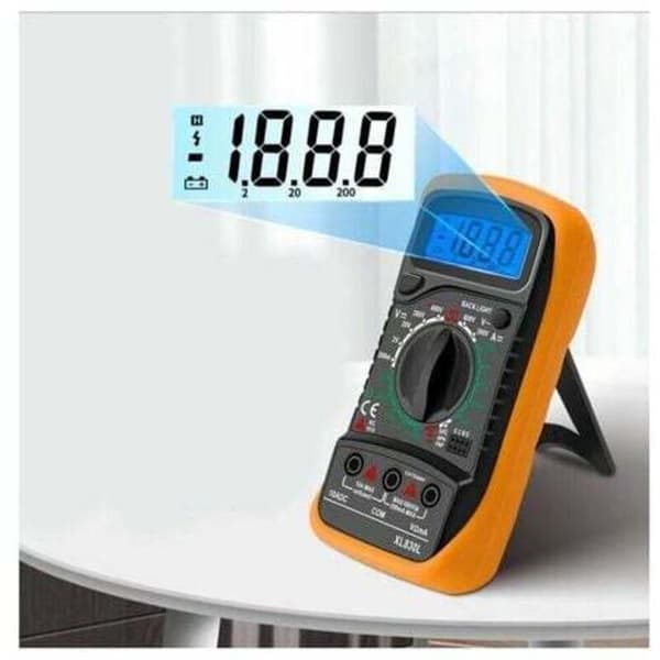Multimeter, ohmmeter og ammeter XL830L 2000 tællinger Digitalt Multimeter Mini Multimeter Batteritester Strøm Spænding AC DC Modstand Buzzer